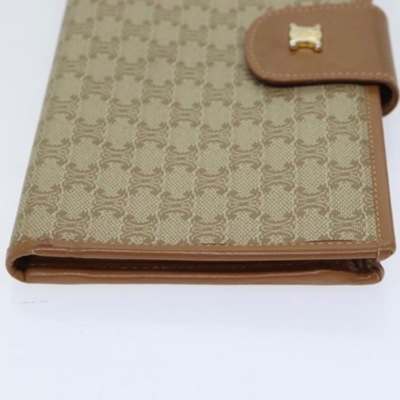 CELINE Macadam Canvas Long Wallet Coated Canvas Beige - Picture 2 of 7